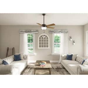 Swanson 52 in. LED Indoor New Bronze Ceiling Fan with Light