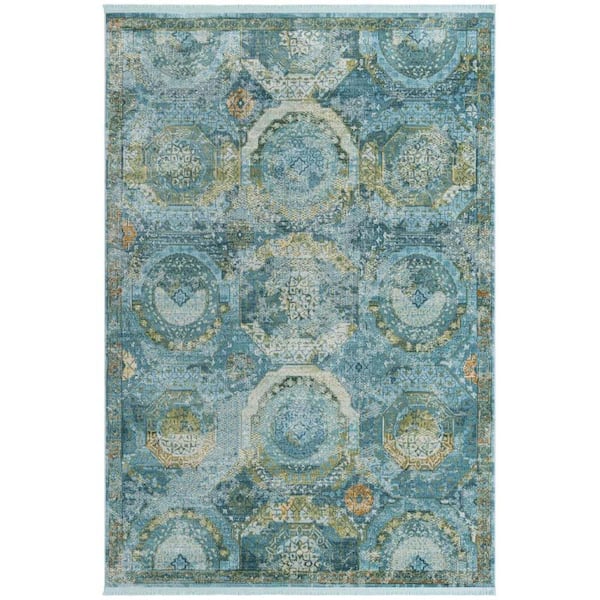 Unique Loom Baracoa Coppelia Light Blue 7' 0 x 10' 0 Area Rug