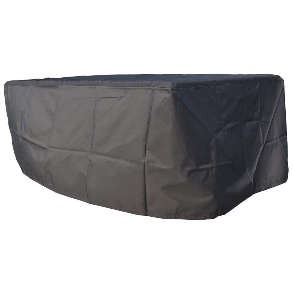 DIRECT WICKER Outdoor 77 in. x 51 in. x 30 in. Black Rectangular Patio