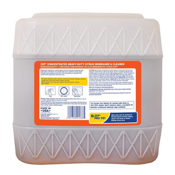 Zep Heavy-Duty Citrus Degreaser Refill - 1 Gallon (Case of 4) ZUCIT128 -  Professional Strength Cleaner and Degreaser, Concentrated Pro Formula