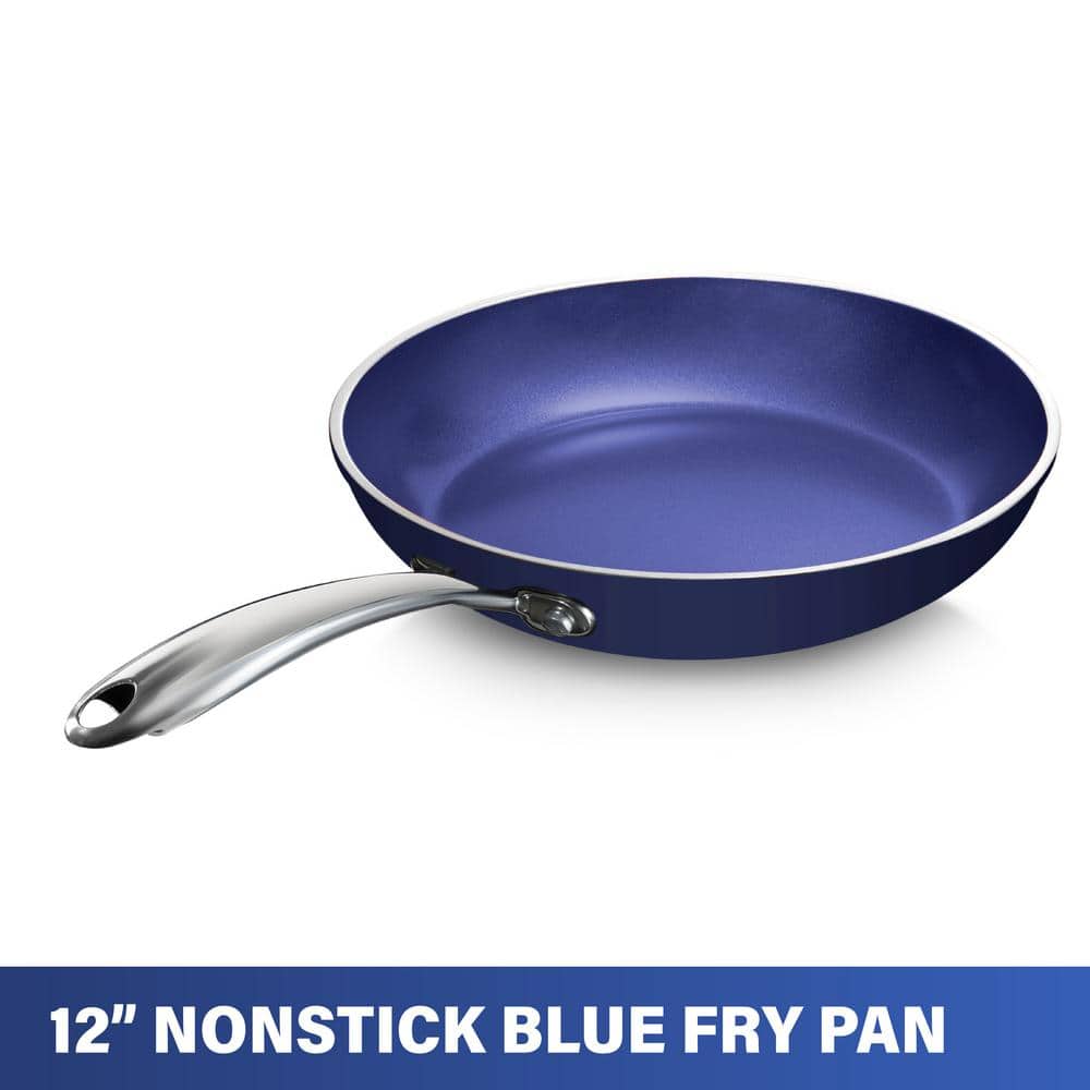 Granitestone Blue 12'' Nonstick Aluminum Fry Pan with Cool Touch Handle