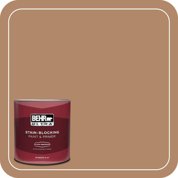 BEHR ULTRA 1 qt. #MQ2-02 Syrup Extra Durable Flat Interior Paint & Primer