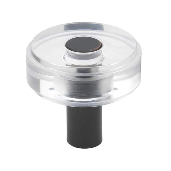 GlideRite 1-1/2 in. Oil Rubbed Bronze Round Modern Crystal Acrylic Cabinet Knobs (10-Pack)
