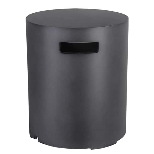 ToolCat Dark Grey MGO Concrete Outdoor Patio Tank Holder Side Table Fire Pit Cover