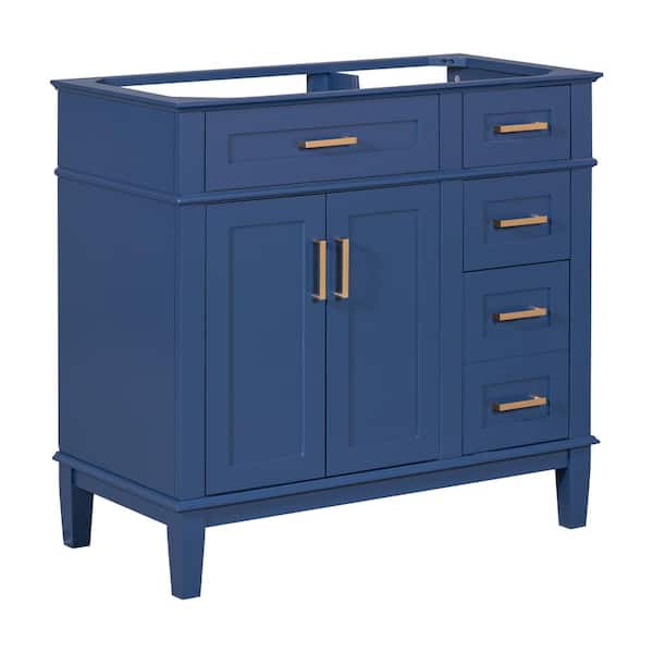 Boosicavelly 36 in. W x 18 in. D x 34 in. H Bath Vanity Cabinet without Top in Blue