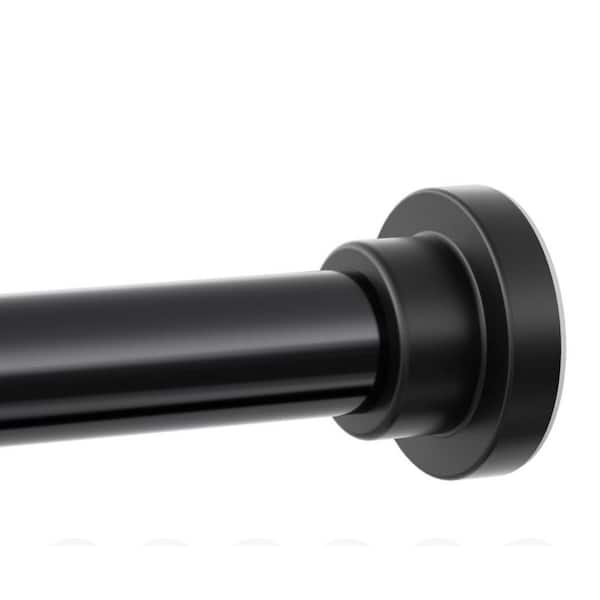 102 in. Adjustable Shower Curtain Rod, 1 in. Diameter Heavy Duty Tension Shower Rod, Black