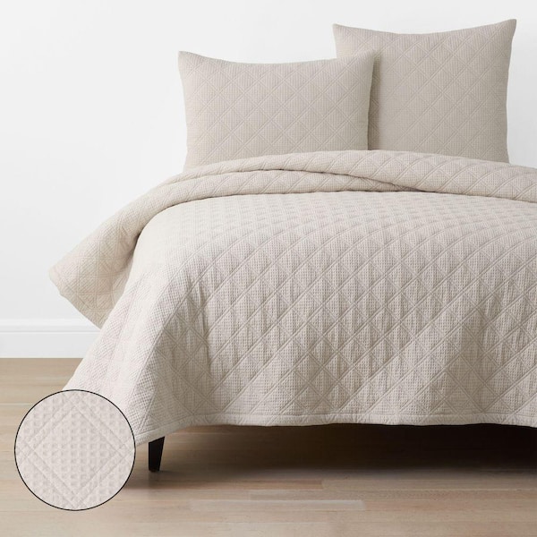 Company Cotton Waffle Buff Twin XL Quilt