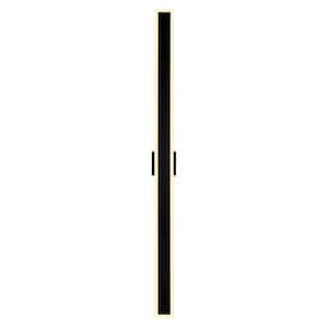 Malibu 80 in. Black LED Integrated Outdoor Wall Light