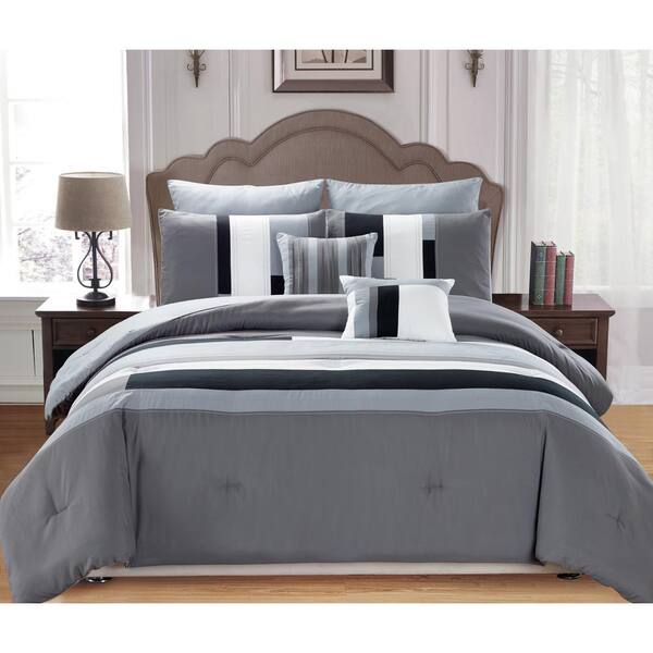 Kensie Desiree 7-Piece Silver Queen Comforter Set DESIREE 13374D=1 ...