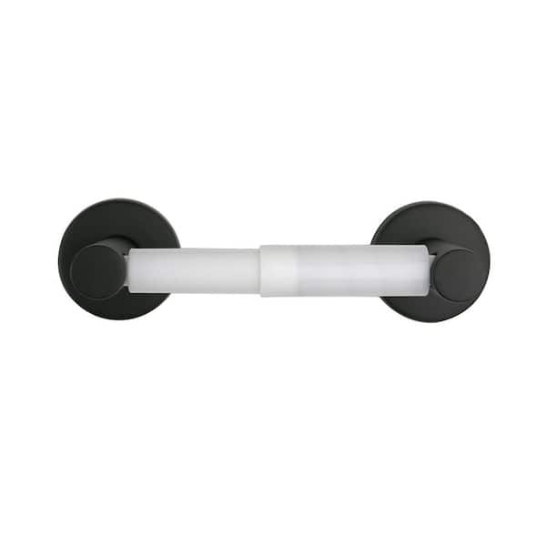 SEACHROME Coronado Bathroom Toilet Paper Holder with Spring Loaded Roller, 304 Stainless Steel, Matte Black