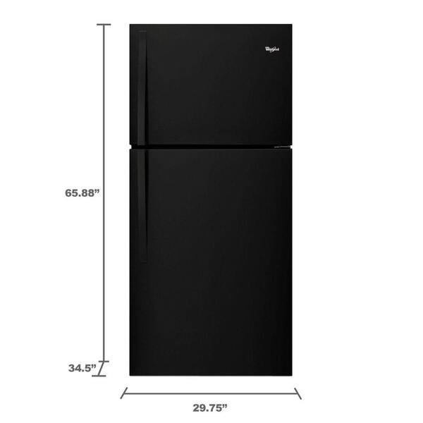 Whirlpool Top Mount Fridge (WRT519SZDB) - Black Whirlpool Top Mount Fridge (WRT519SZDB) - Black