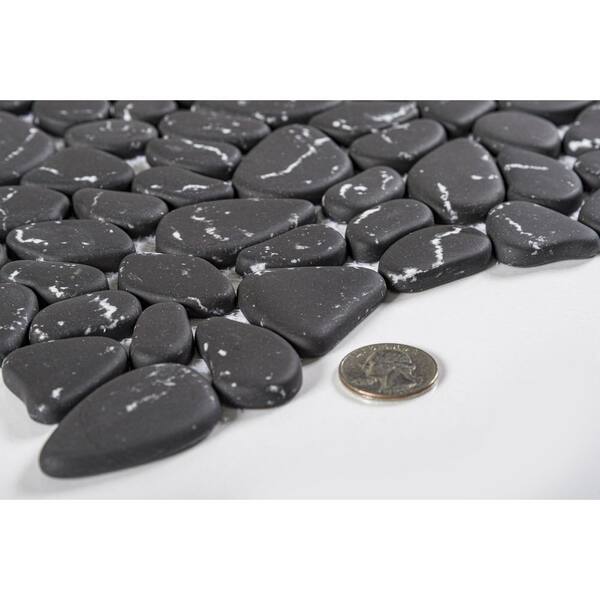 ANDOVA Mellow Zen Black/White 4.5 in. x 8.25 in. Smooth Stone Look