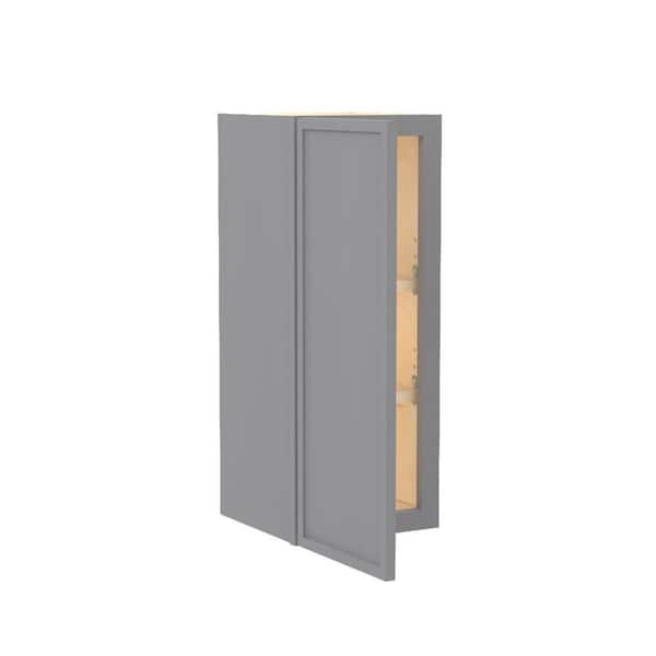 Franklin 15 in. W x 12 in. D x 30 in. H Assembled Plywood Wall Kitchen Cabinet in Veiled Gray with Soft Close