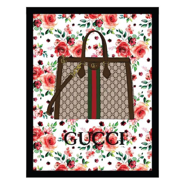 VENICE BEACH Collections Fashion Designer Glam Purse Bag-Framed Print by Fairchild Paris Abstract Poster Art Print 18 in. x 14 in.