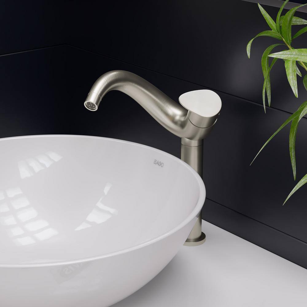 Brushed Nickel Single-Handle Tall Vessel Sink Faucet