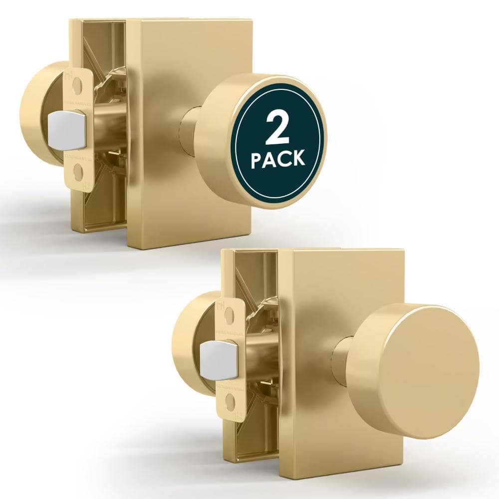 Laura Passage Door Handles - 2 Pack Reversible Interior Door Handles - Satin Brass price history on PriceWatchPro