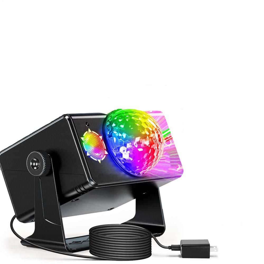 Plastic Shell 240 Lumens RGB Disco Ball Lights, 7-Color Background Lights Plug-In Stage Light for Birthday Christmas price history on PriceWatchPro