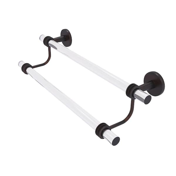 Allied Brass Clearview 30 in. Wall Mounted Double Towel Bar with Dotted Accents in Venetian Bronze