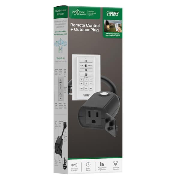 Feit Electric Onesync Landscape 120-Volt 15 Amp Outdoor Control Plug with Remote, 24-Pack