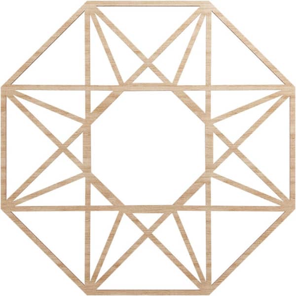 Ekena Millwork 0.25 in. x 26 in. x 26 in. Wood (Alder) Medallion Moulding