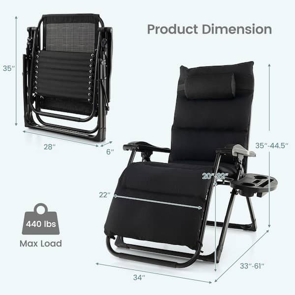 Outdoor Adjustable Metal Folding Zero Gravity Lounge Chair
