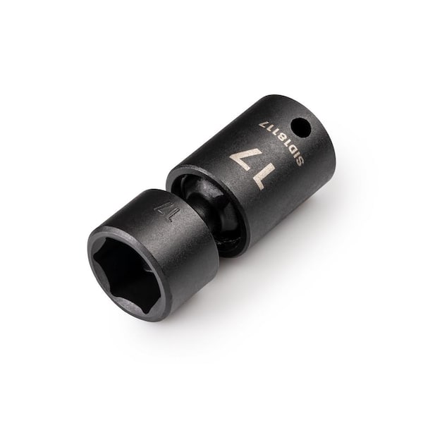 TEKTON 3/8 in. Drive x 17 mm 6-Point Universal Joint Impact Socket