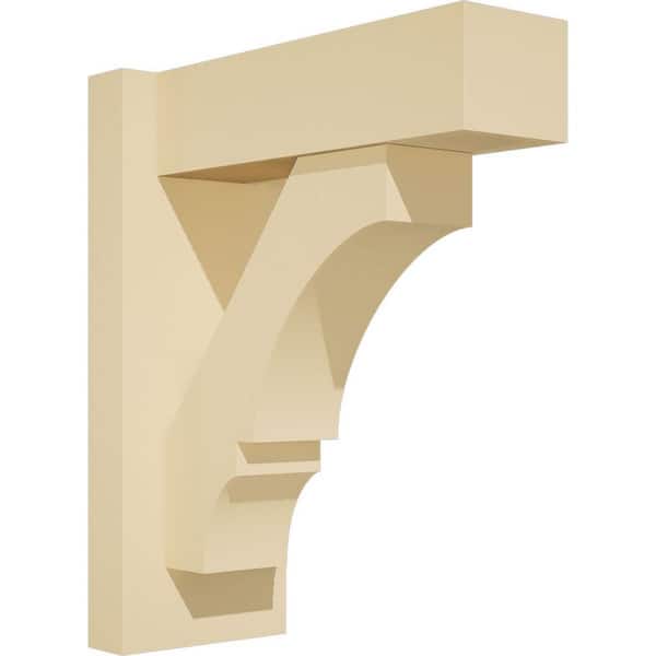 Ekena Millwork Balboa 5 in. W x 14 in. H x 12 in. D Signature Urethane Polyurethane Outlooker with Block Ends