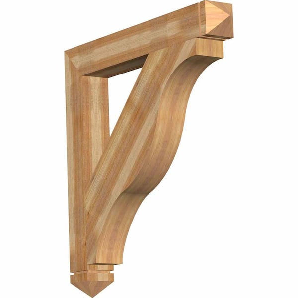 Ekena Millwork 6 in. x 48 in. x 48 in. Western Red Cedar Funston Arts and Crafts Rough Sawn