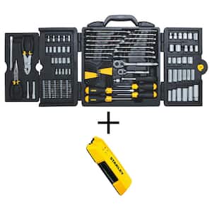 1/4 in. & 3/8 in. Drive SAE Mechanics Tool Set (150-Piece) and Edge-Detect 3/4 in. Stud Finder
