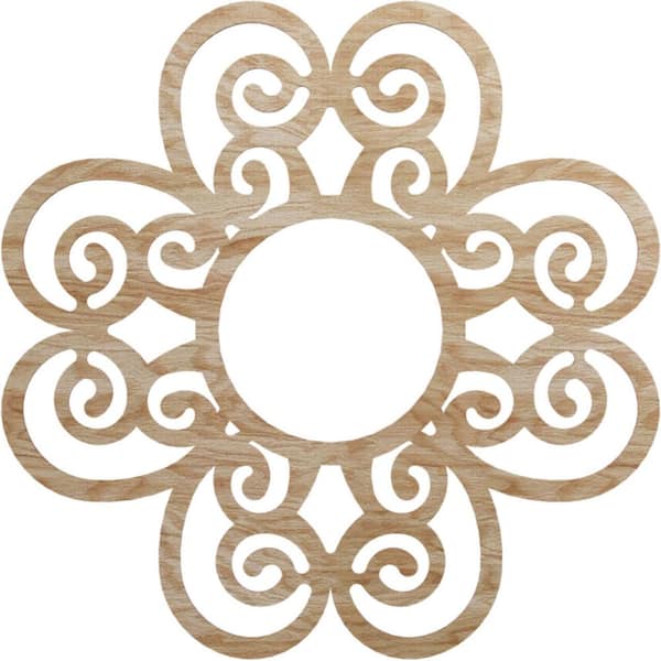 0.25 in. x 38 in. x 38 in. Wood Medallion Moulding