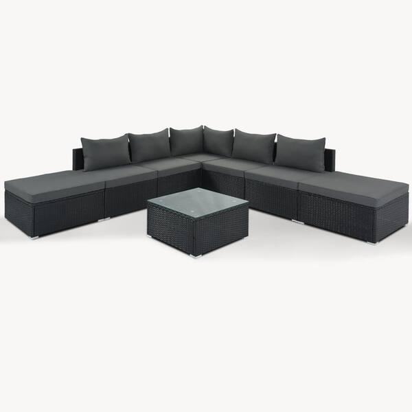 Rattan corner sofa online 8 seater