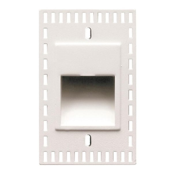 4-Watt Line Voltage 3000K White Integrated LED Vertical Trimless Wall or Stair Light
