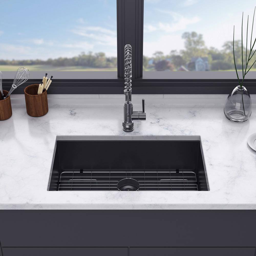 30'' Stainless Steel Single Bowl Undermount Kitchen Sink