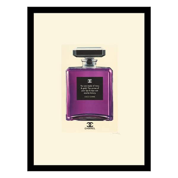 VENICE BEACH Collections Glam Perfume Bottle, Classic Quote by Fairchild Paris Framed Graphic Print Abstract Poster Art Print 18 in. x 14 in.