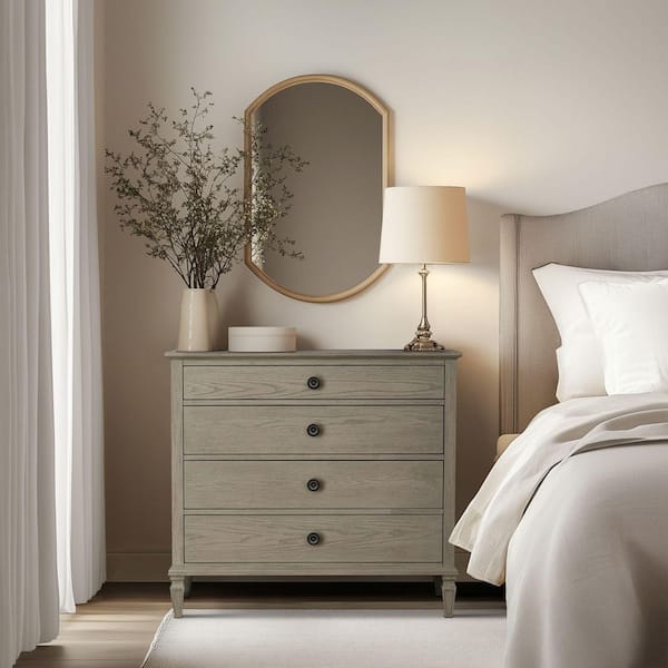 Victoria Reclaimed Grey 4-Drawer 40 in. Wide Chest of Drawers