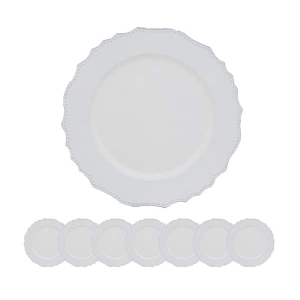 Unbranded 16 in. White Plastic Charger Plate (Set of 8)