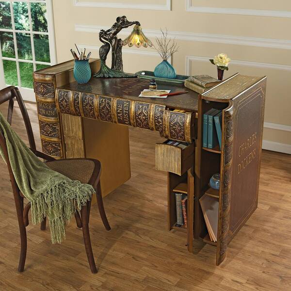 Design Toscano Literary Volumes 50.5 in. Rectangular Wood