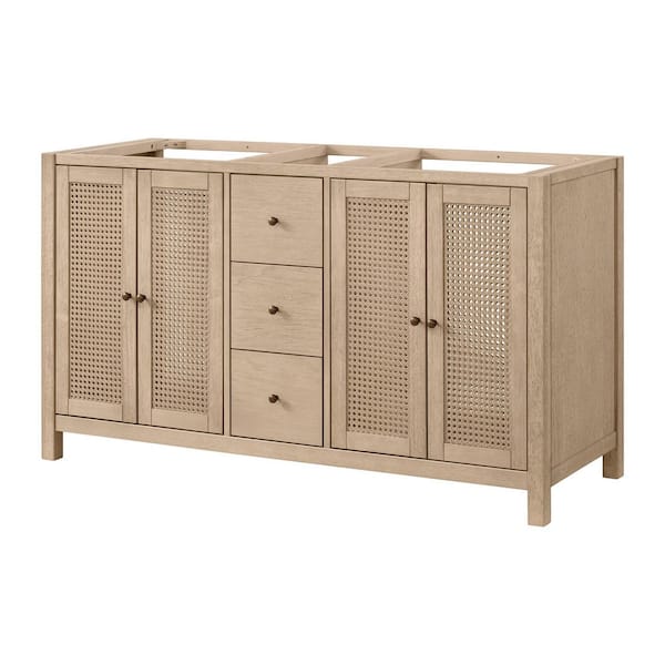 Lucca 21.5 in. Freestanding Bathroom Vanity Cabinet Without Top, 60 in. Natural, Assembly Required