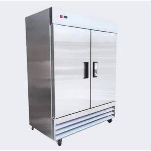 54 in. W 47 cu. ft. Frost-free Two Door Commercial Reach In Upright Freezer in Stainless Steel