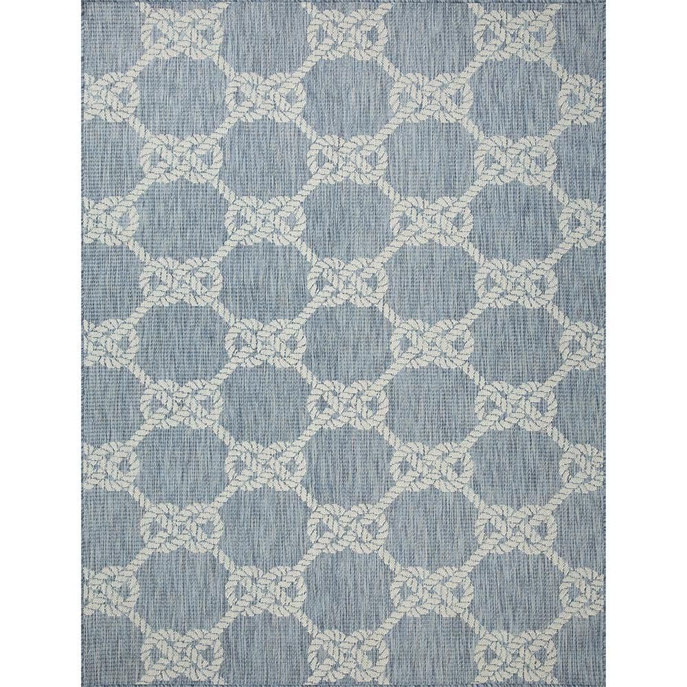 Rope Lattice Blue/White 8 ft. x 10 ft. Indoor/Outdoor Area Rug price history on PriceWatchPro