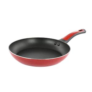 Claybon 9 .5 Inch Aluminum Nonstick Frying Pan in Speckled Red