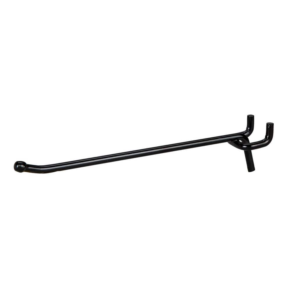 HEAVY DUTY PEGBOARD HOOK 10″ BLACK - Detroit Store Fixture Co