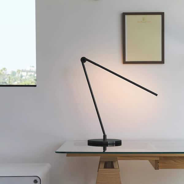 Brightech Libra 39 in. Classic Black Dimmable LED Industrial Desk