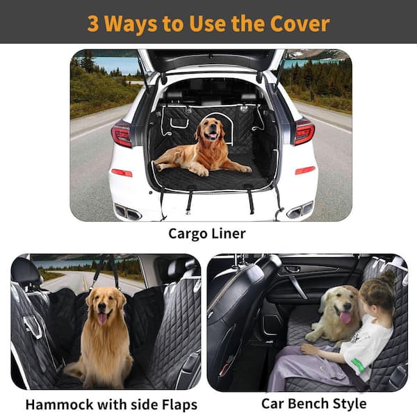 OKMEE 6-in-1 Dog Car Seat Cover for Back Seat, 100% Waterproof Car Hammock  for Dogs, Scratchproof Nonslip Car Pet Seat Cover, Mesh Visual Window Car  Seat Protector for Pet with Belt for