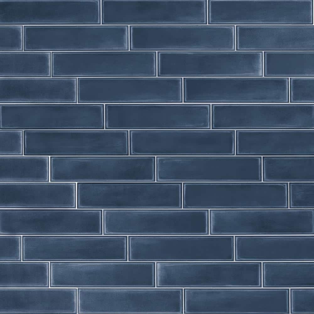 Stacy Garcia 4" x 16" Matte Blue Porcelain Wall Tile