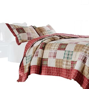 3-Piece Multicolor Solid Twin Size Microfiber Quilt Set