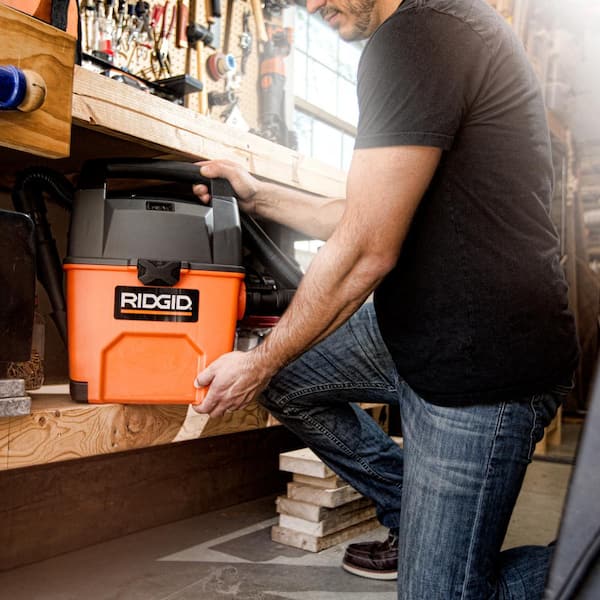 RIDGID - 3 Gal. 3.5 Peak HP Handheld Shop Vacuum Wet Dry Vac with RIDGID SWEEP Dust Pan, Filter, Locking Hose and Car Nozzle