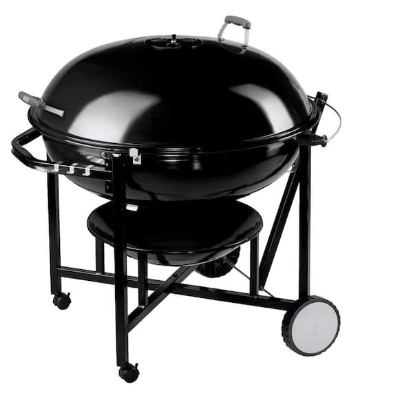 Weber Ranch Kettle 37 in. Charcoal Grill in Black