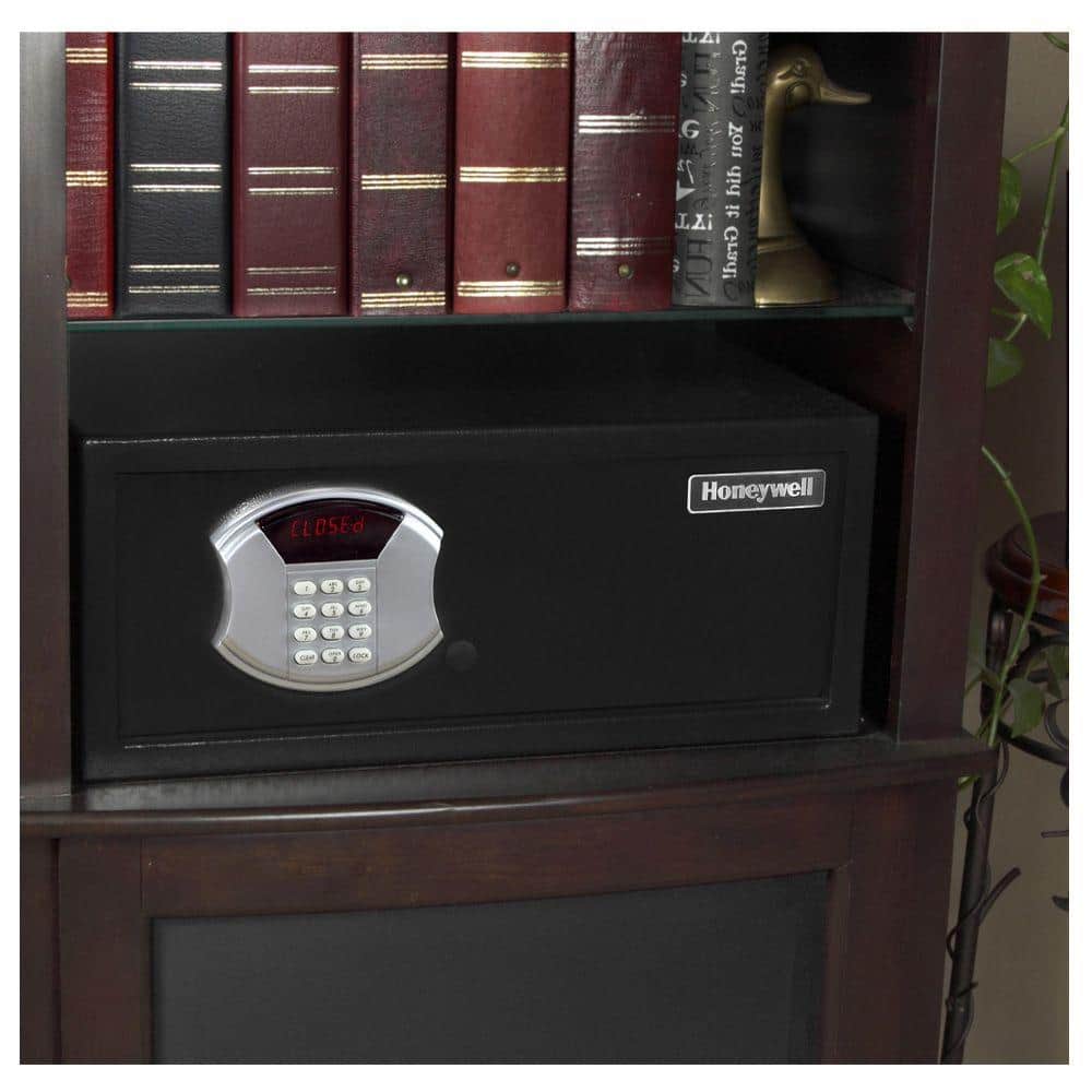 Black Medium Low Profile Steel Security Safe with Digital Lock