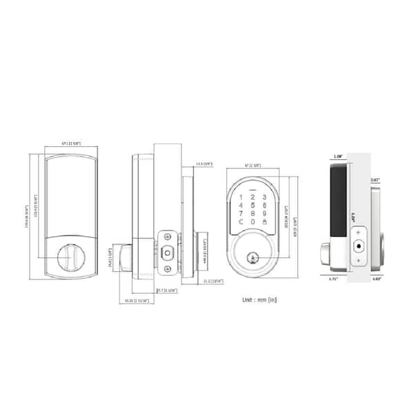 Defiant - Round Satin Nickel Electronic Single Cylinder Deadbolt Wi-Fi Enabled Powered by Hubspace